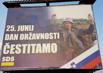 U Sloveniji osvanuo neumesan bilbord sa vojnikom JNA