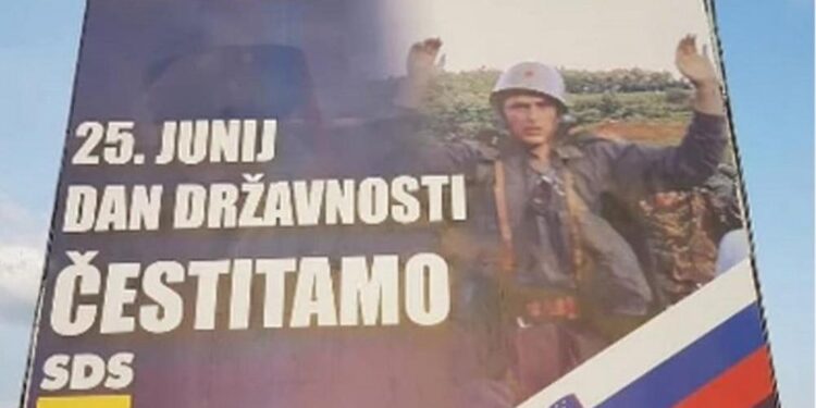 U Sloveniji osvanuo neumesan bilbord sa vojnikom JNA