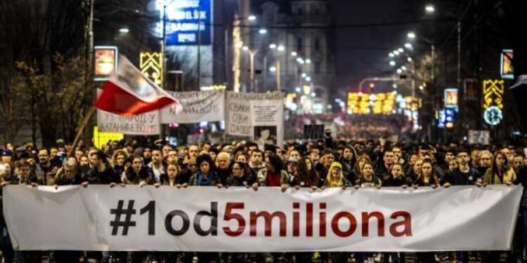 Završen još jedan protest “1 od 5 miliona” u Beogradu