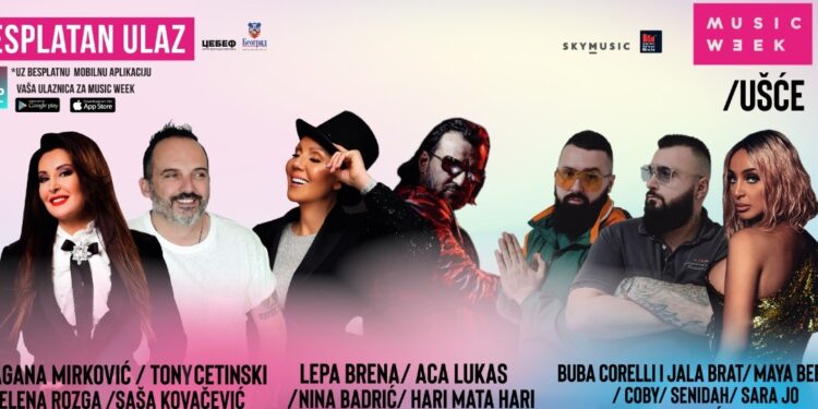 Music Week: Najveće zvezde regiona na Ušću od 23. do 25. avgusta