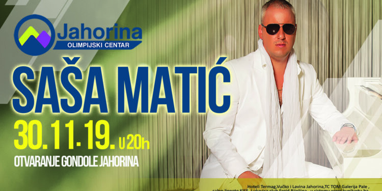 Spektakularni koncert Saše Matića u Olimpijskom centru Jahorina 30. novembra