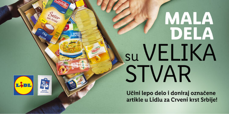 Mala dela su velika stvar – Lidl Srbija i Crveni krst Srbije prikupljaju namirnice za najugroženije