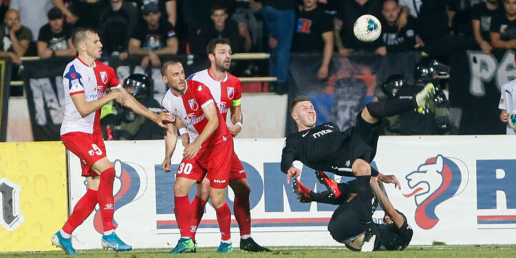 Neverovatne makazice Pavlovića: Ovo je gol štopera Partizana za delirijum Grobara u Nišu (VIDEO)