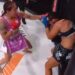 Žena, a bije tako da bi joj muškarci pobegli sa crte (VIDEO)