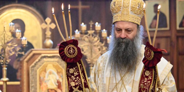 Patrijarh Porfirije služio liturgiju u crkvi Svetog Marka u Beogradu