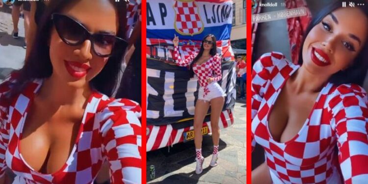 Bujnim grudima napada Špance: Hrvatska seks bombona vatreno navija u Kopenhagenu (FOTO)