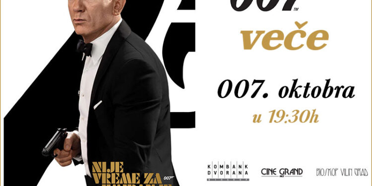 Džejms Bond od četvrtka i u Kombank Dvorani