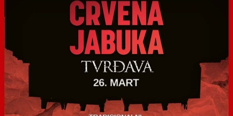 Tradicionalni prolećni koncert Crvene jabuke pod nazivom “Tvrđava” 26. marta u Kombank Dvorani