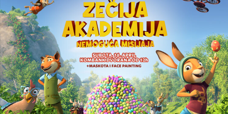 Specijalna projekcija nove sinhronizovane animacije Zečija akademija: Nemoguća misijaja 16. aprila u Kombank Dvorani