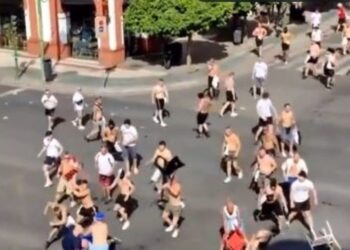Krvavi obračun navijača pred finale LE (VIDEO)