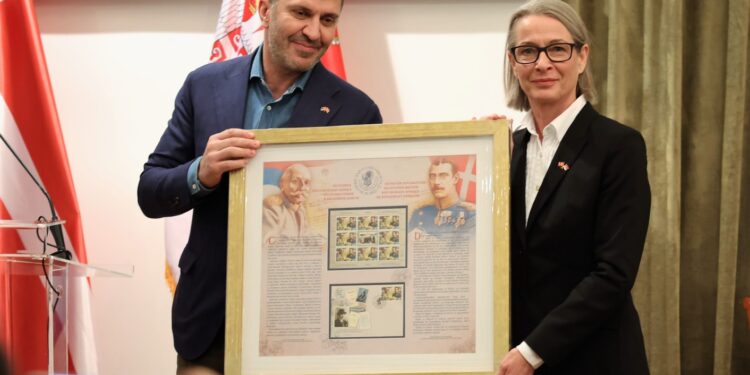 Diplomatski jubilej Srbije i Danske na poštanskoj marki