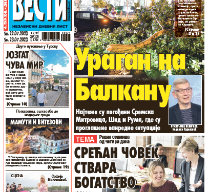 Čitajte u “Vestima”: Novi uragan preti Balkanu