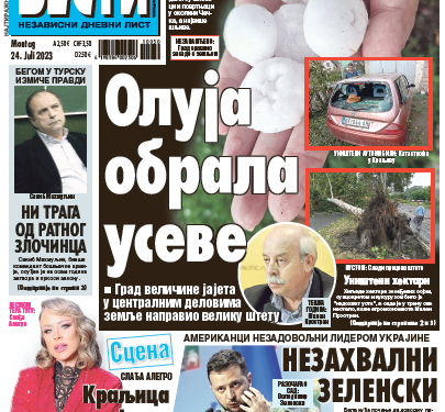 Čitajte u “Vestima”: Oluja “obrala” useve
