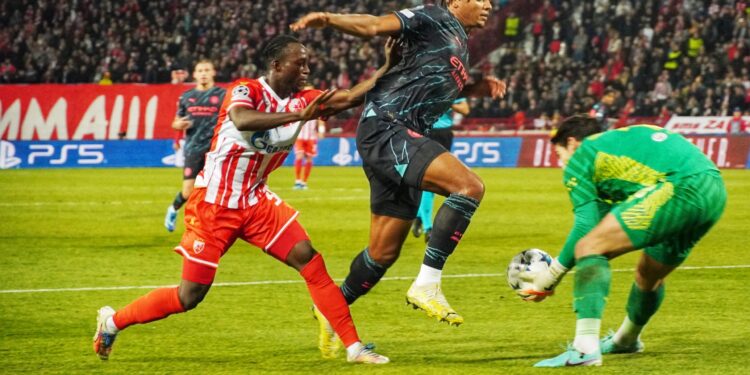 Poraz fudbalera Crvene zvezde od Mančester Sitija na oproštaju od Lige šampiona