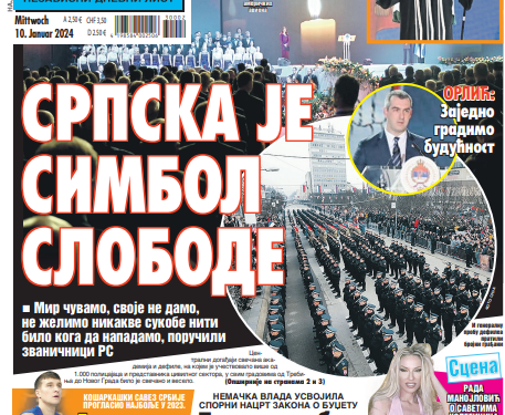 Čitajte u “Vestima”: Srpska je simbol slobode