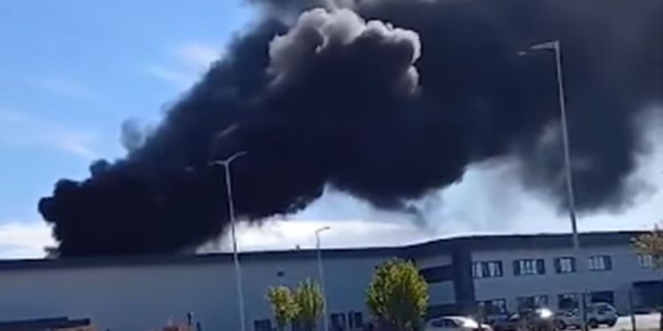 Požar u fabrici u Srbiji (VIDEO)