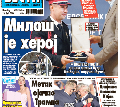 Čitajte u “Vestima”: Miloš je heroj