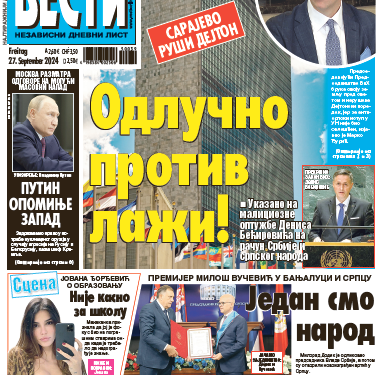 Čitajte u “Vestima”: Odlučno protiv laži
