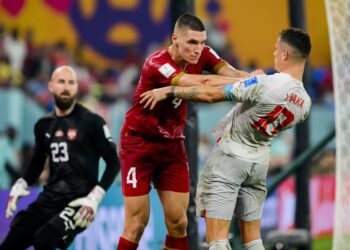 Džaka kapiten Švajcarske protiv Srbije u Leskovcu