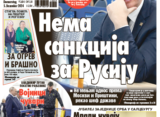 Čitajte u “Vestima”: Bez sankcija Rusiji