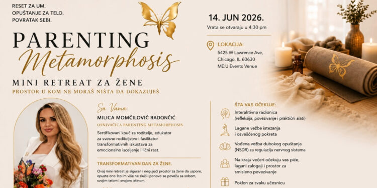 “Parenting Metamorphosis “: Mini retreat za žene donosi  dan posvećen ličnom rastu i unutrašnjem balansu u Čikagu