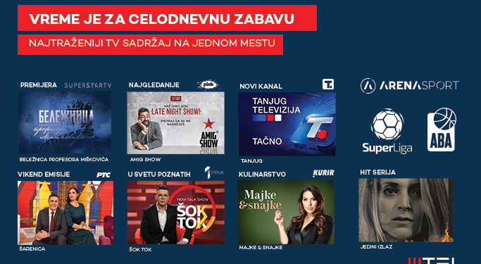 Sve što voliš na jednom mestu – tvoj omiljeni TV sadržaj je na MTEL TV