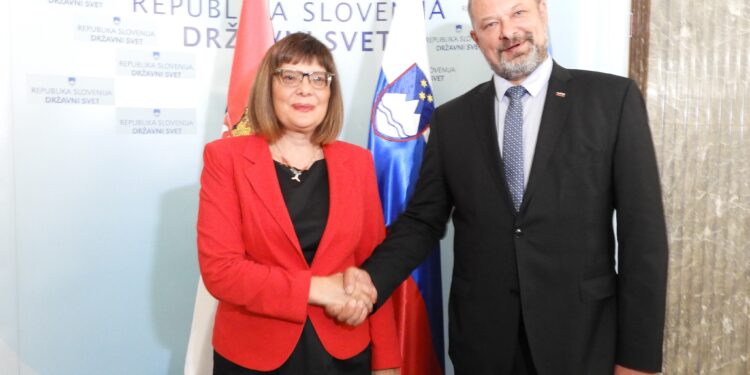 Gojković s predsednikom Državnog saveta Slovenije