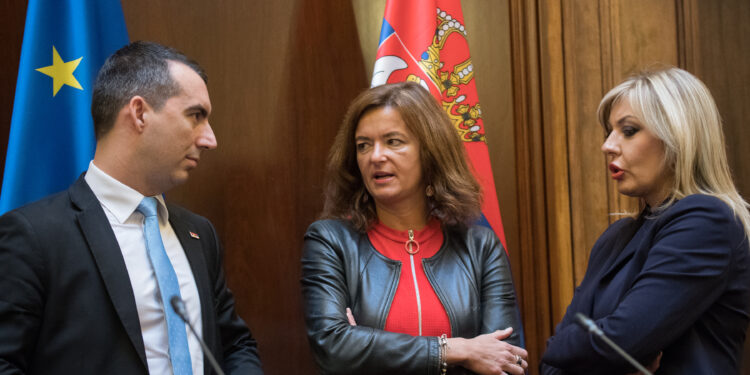Vladimir Orlić, Tanja Fajon i Jadranka Joksimović