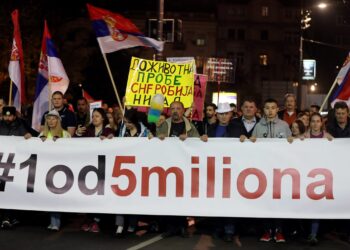 Protest „1 od 5 miliona“ u Beogradu