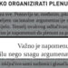 Blokadna kuharica: Plenum sprovodi odluke ne silom, već snagom argumenata – 6 DEO