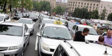 Održan još jedan protest taksista u Beogradu