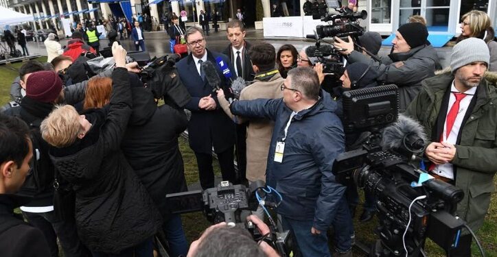 Veliko interesovanje stranih medija u Minhenu: Vučić izjavio da Srbija nastavlja evropski put